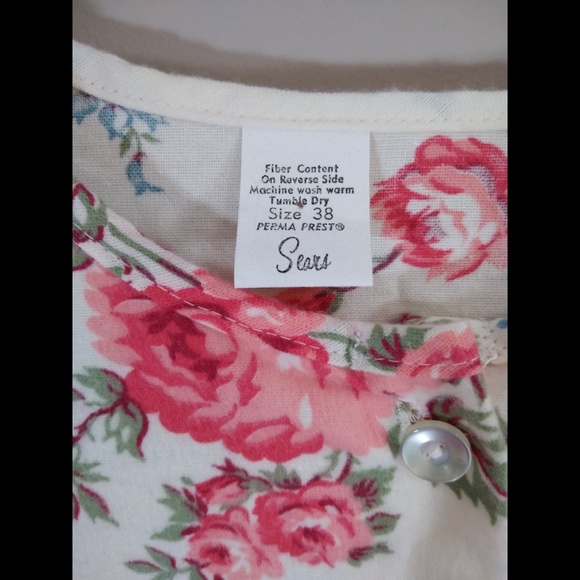 Vintage Sears 2-pc floral pajama set Size 38 - Picture 5 of 8